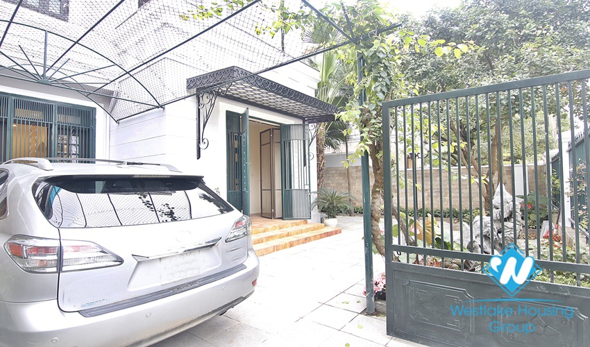 Charming house with large garden around for rent in Ciputra, Tay Ho, Hanoi